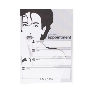 Agenda Appointment Cards - Stylist - Black/White
