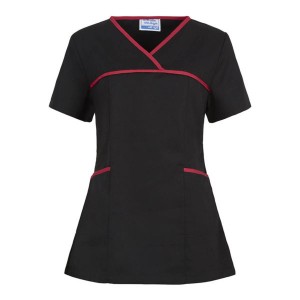 Dream Ladies Jet Scrub Top With Contrast Trim