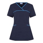 Dream Ladies Jet Scrub Top With Contrast Trim
