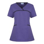 Dream Ladies Jet Scrub Top With Contrast Trim
