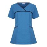 Dream Ladies Jet Scrub Top With Contrast Trim