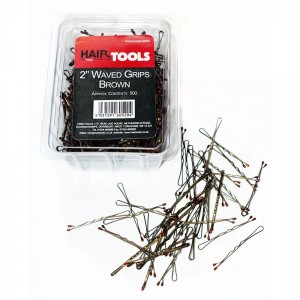 Hair Tools 2" Waved Grips Brown (Box of 500)